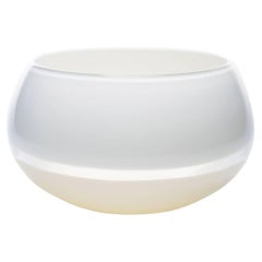 Lattimo Large Closed Bowl, Hand Blown Glass - Made to Order