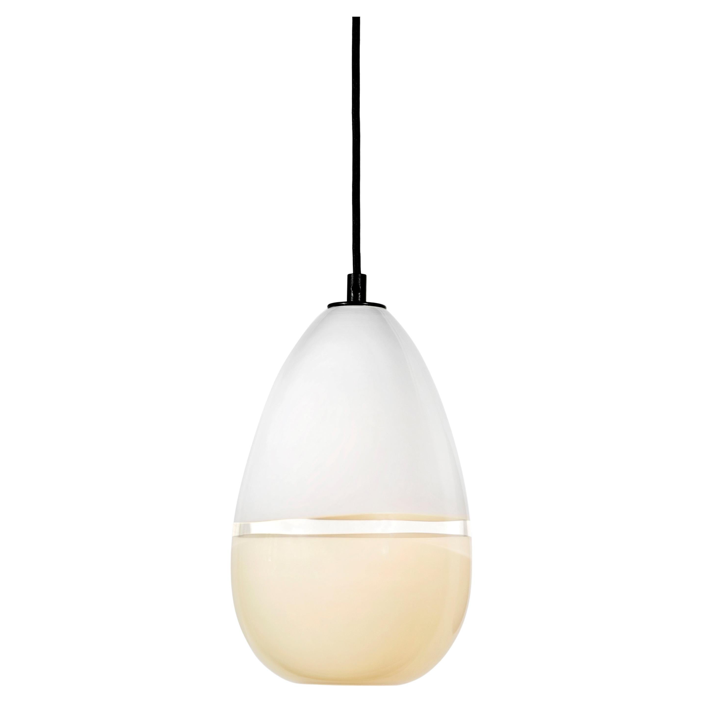 Lattimo Large Teardrop Pendant Light, Hand Blown Glass - Made to Order For Sale