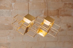 Lattis Chandelier L - Solid brass chandelier handmade by Diaphan Studio