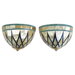 Laudarte Italy Mother-of-Pearl, Tessellated Stone Wall Sconces