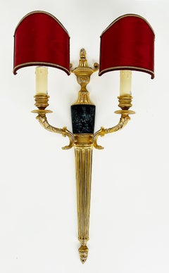 Laudarte SLR Apliques de Bronce Dorado con Inserciones de Mármol, Pareja de Tania AP 2L