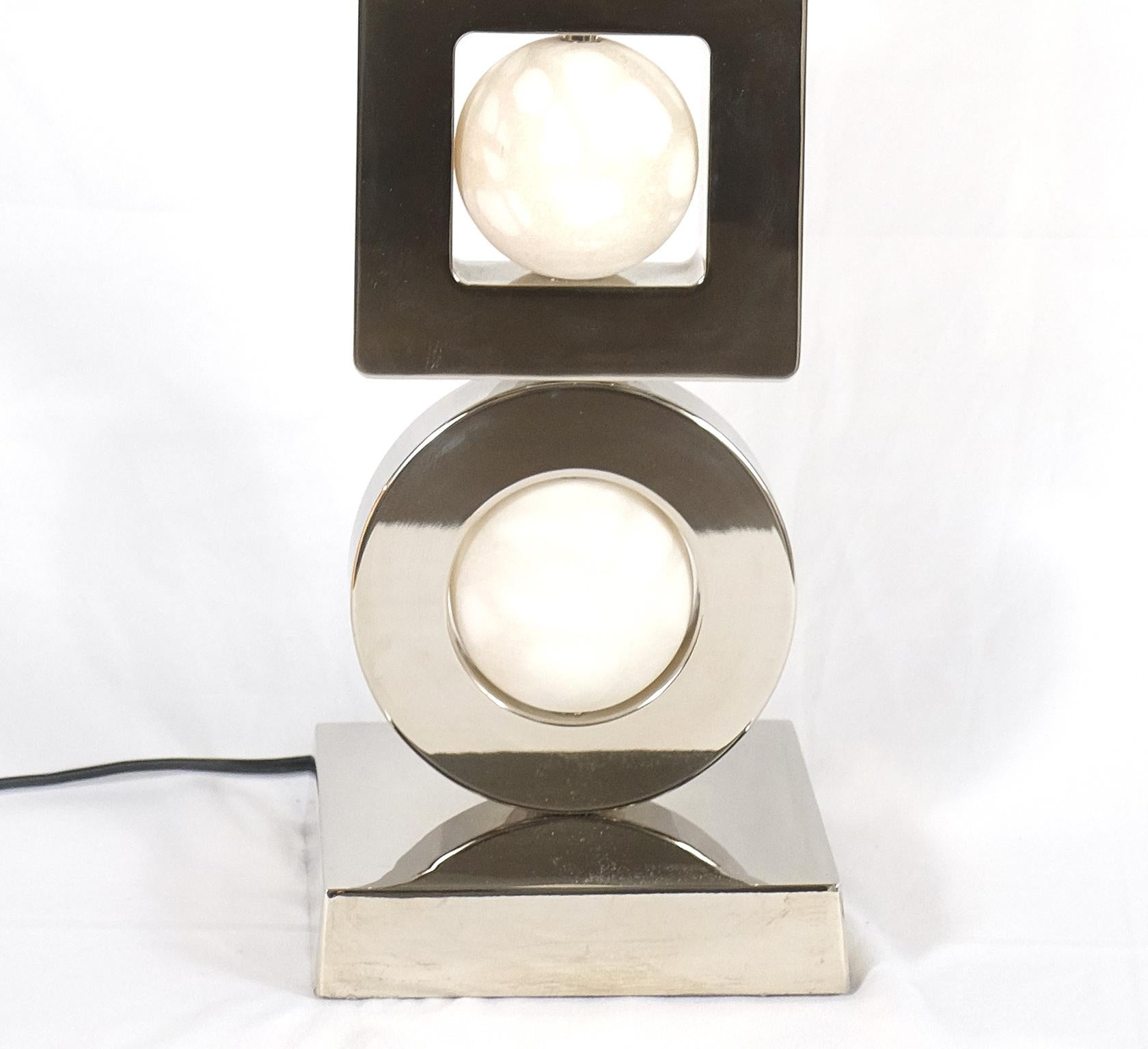 Polished Laudarte Srl Andromeda Table Lamps by Attilio Amato, Pair Available , Vintage  For Sale