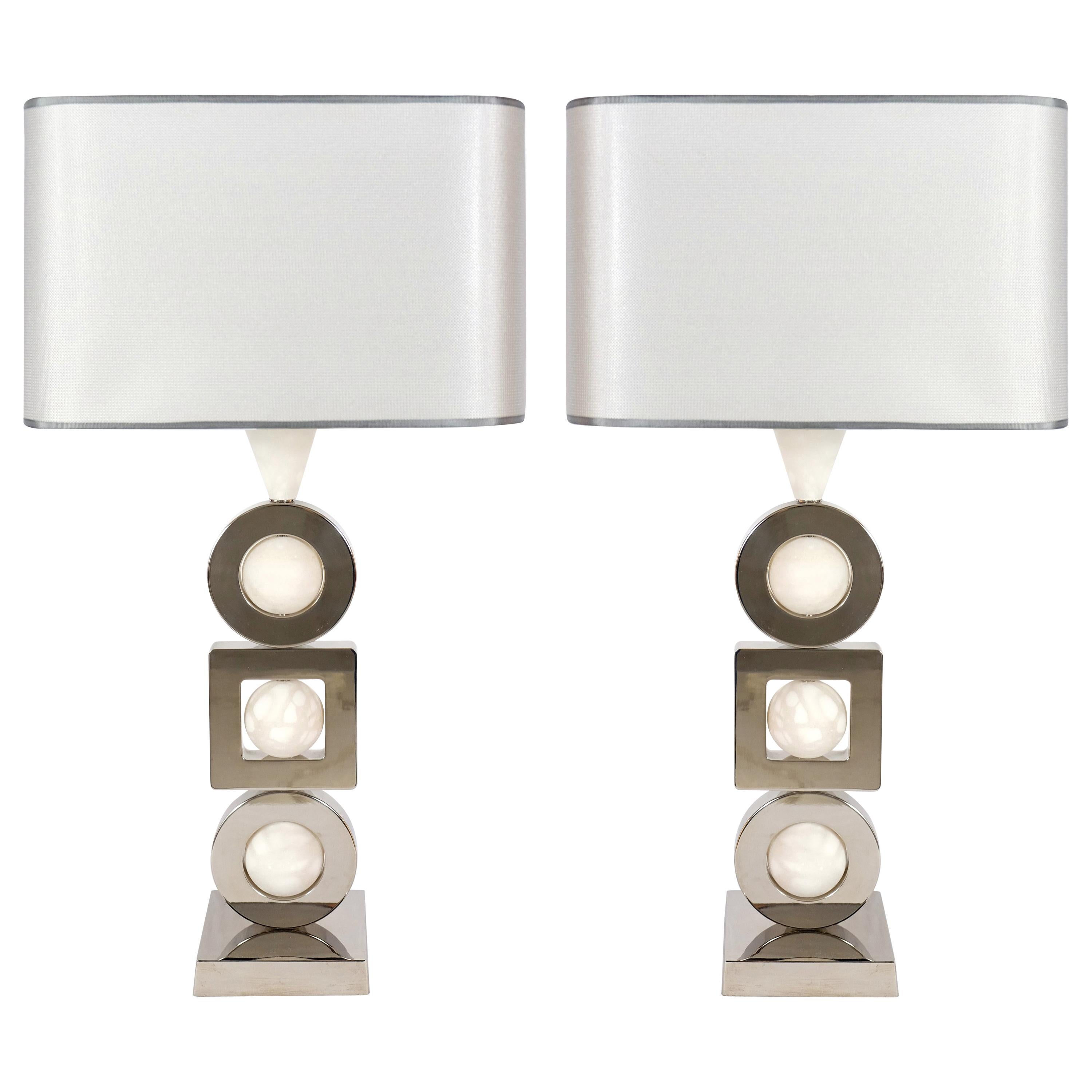 Laudarte Srl Andromeda Table Lamps by Attilio Amato, Pair Available , Vintage  For Sale