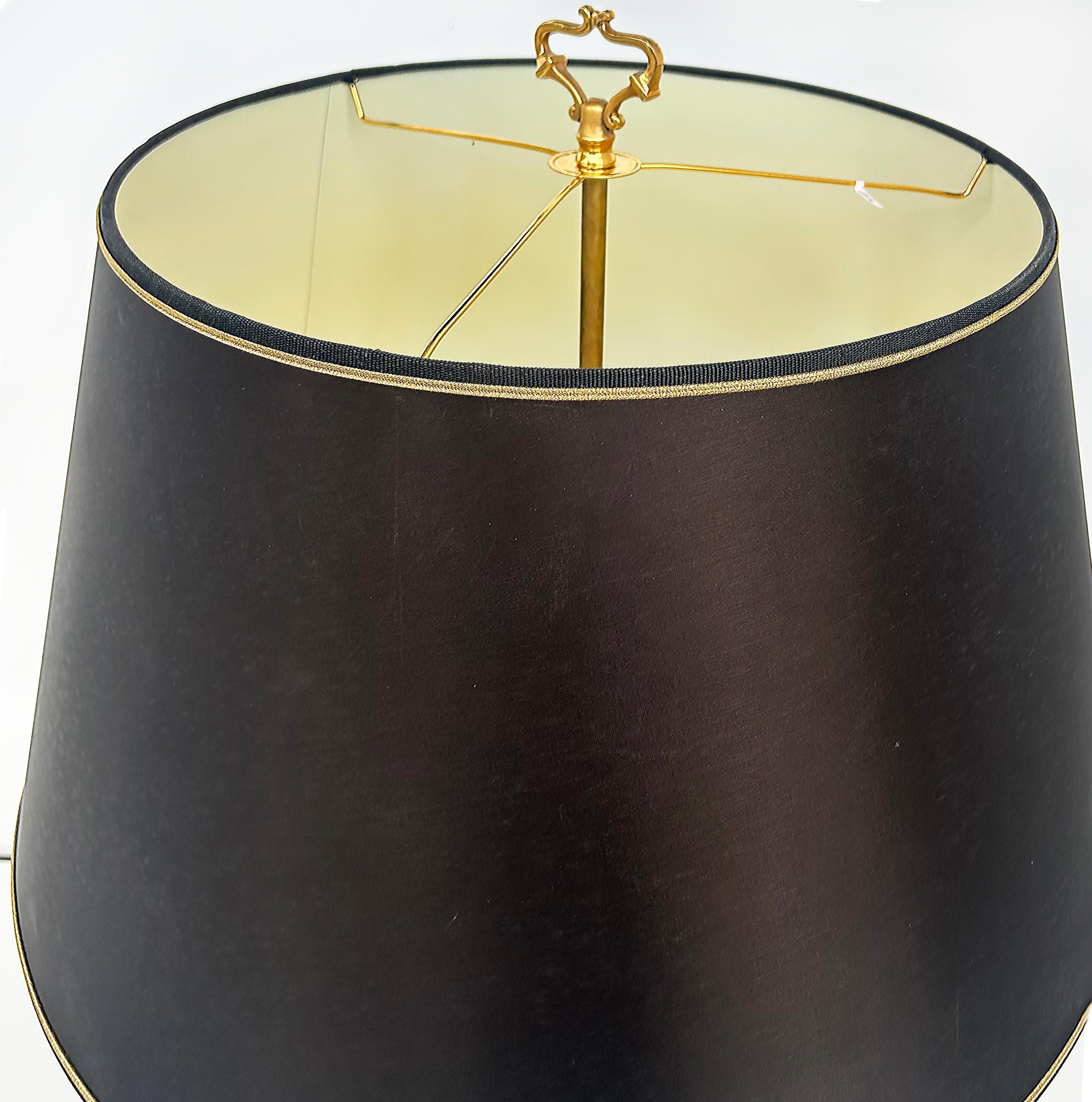 Tischlampen aus vergoldeter Bronze und Marmor, Laudarte SRL, Italien, Paar (Belgischer schwarzer Marmor) im Angebot
