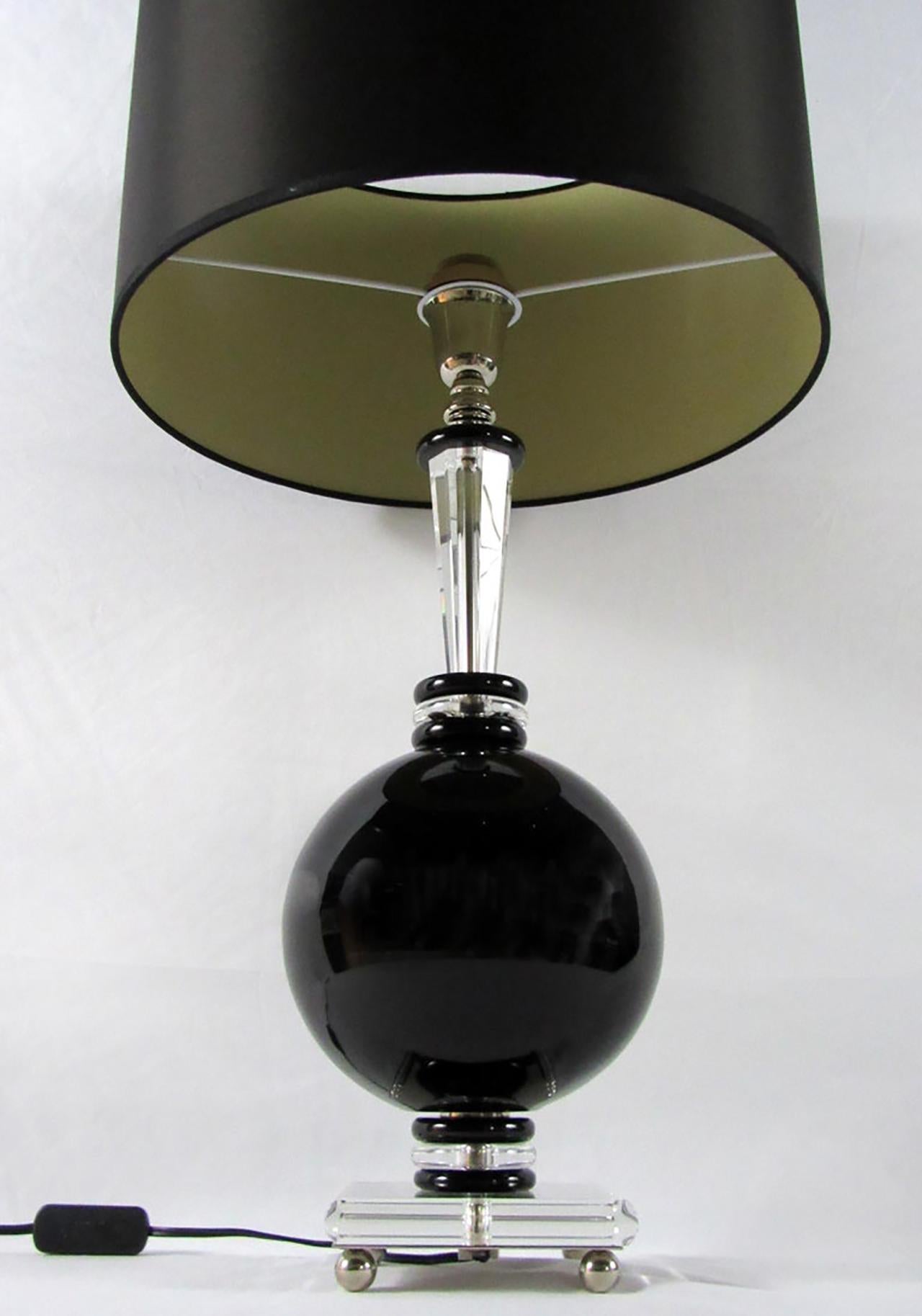 Laudarte Srl Leo Mirai Lámparas de mesa Odessa de cristal de Bohemia, Pareja Moderno en venta