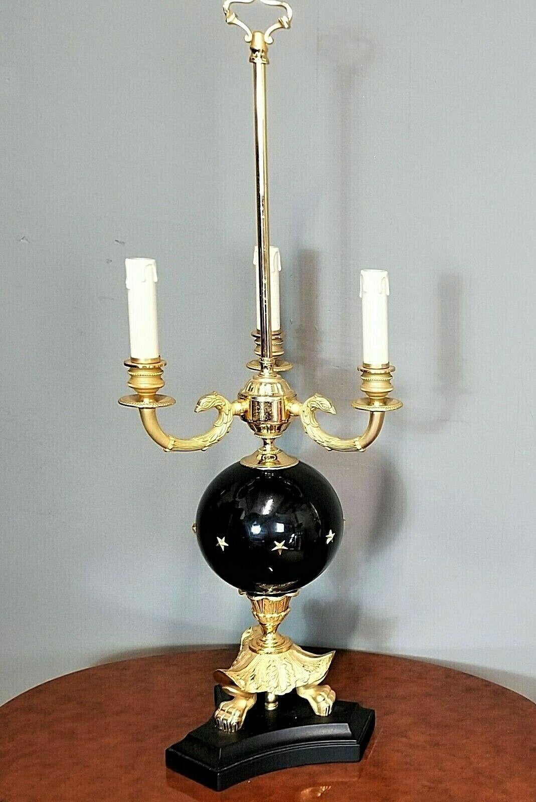 Louis XV Laudarte Versace Billouette Candelabra Table Lamps, a Pair