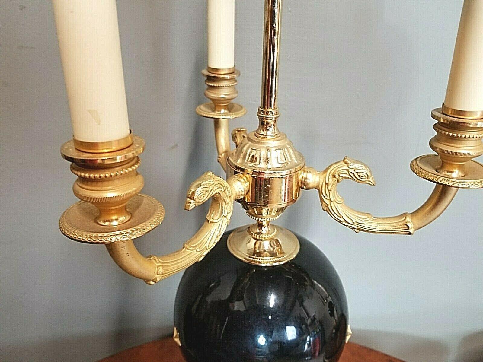 Glass Laudarte Versace Billouette Candelabra Table Lamps, a Pair