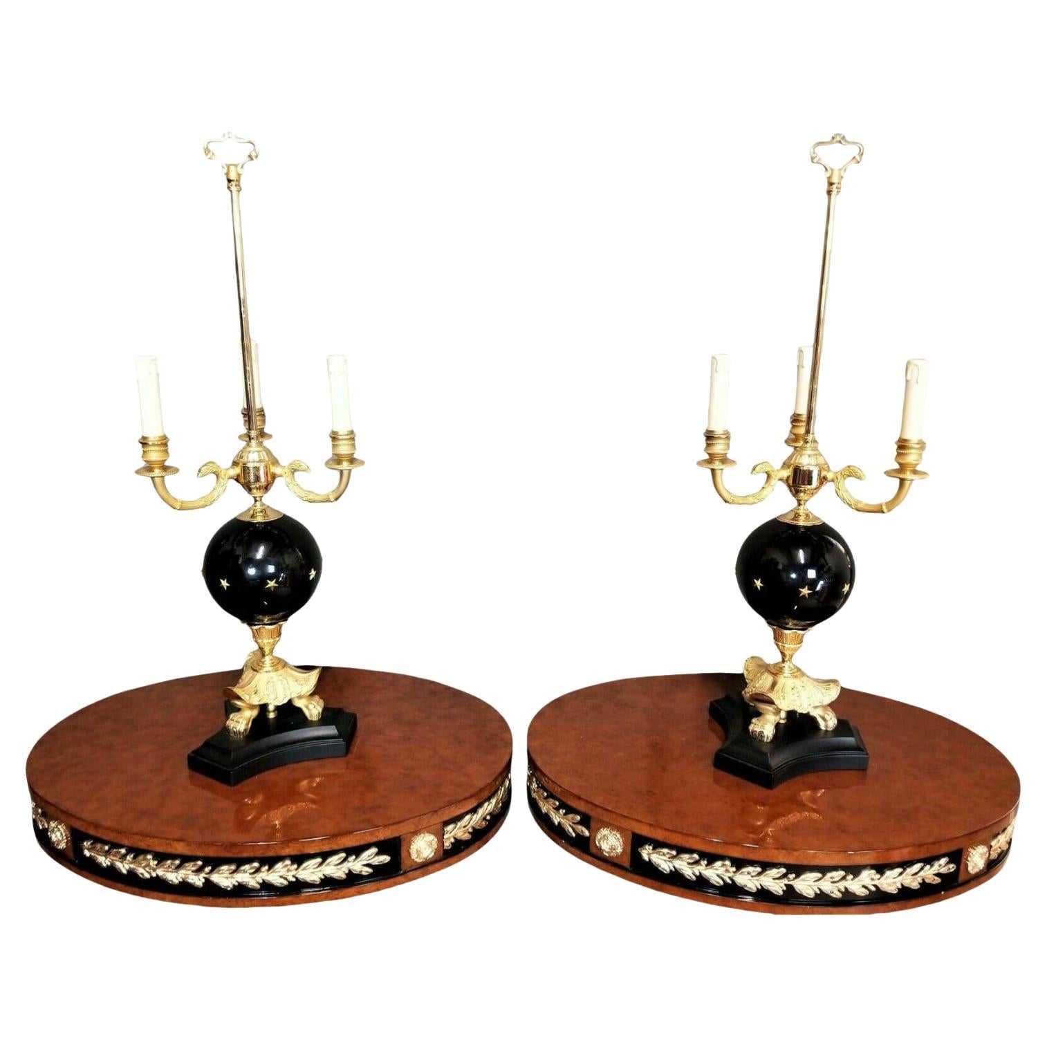 Laudarte Versace Billouette Candelabra Table Lamps, a Pair