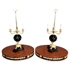 Laudarte Versace Billouette Candelabra Table Lamps, a Pair