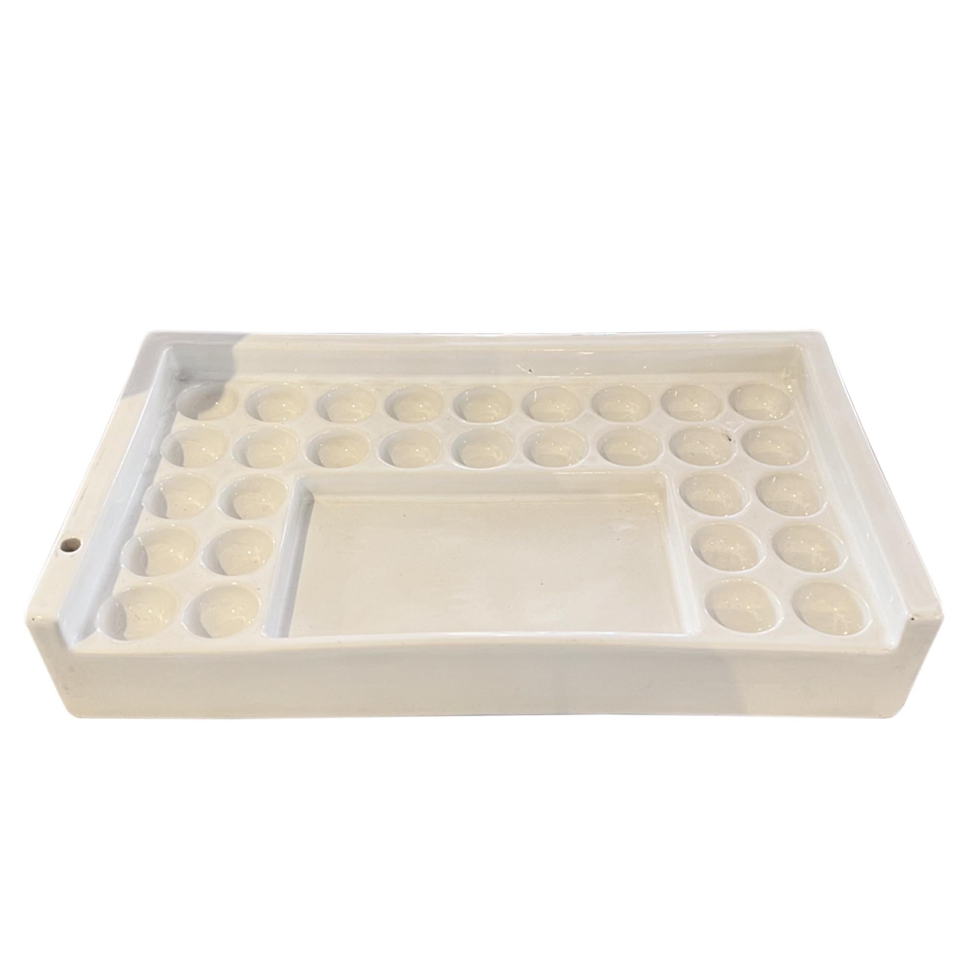 Laufen Artist's Watercolour Ceramic Paint Tray - Stamped In Good Condition For Sale In London, GB
