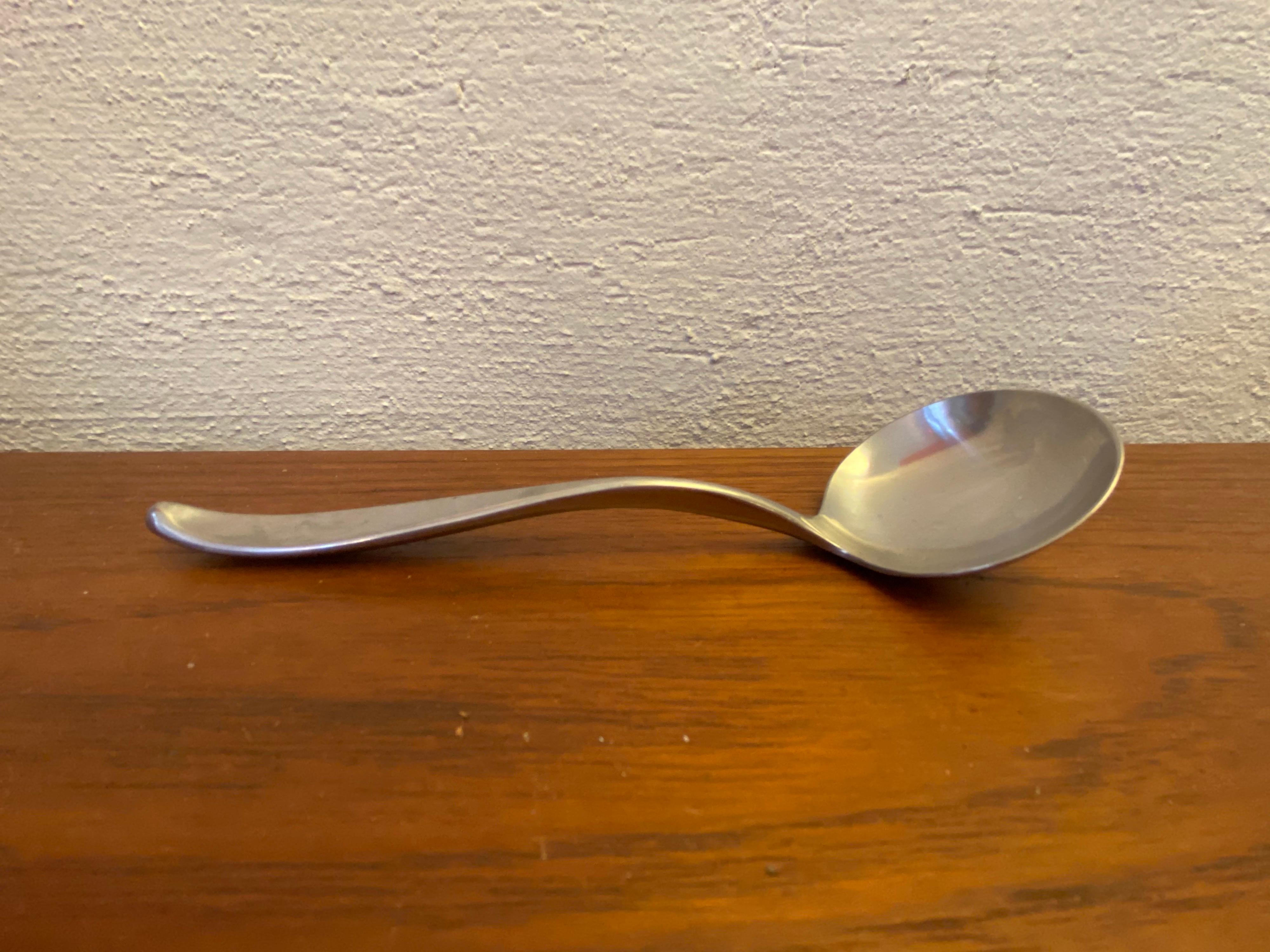 Mid-20th Century Lauffer Design 2 Designed by Don Wallance Service for 8 Stainless Flatware Set