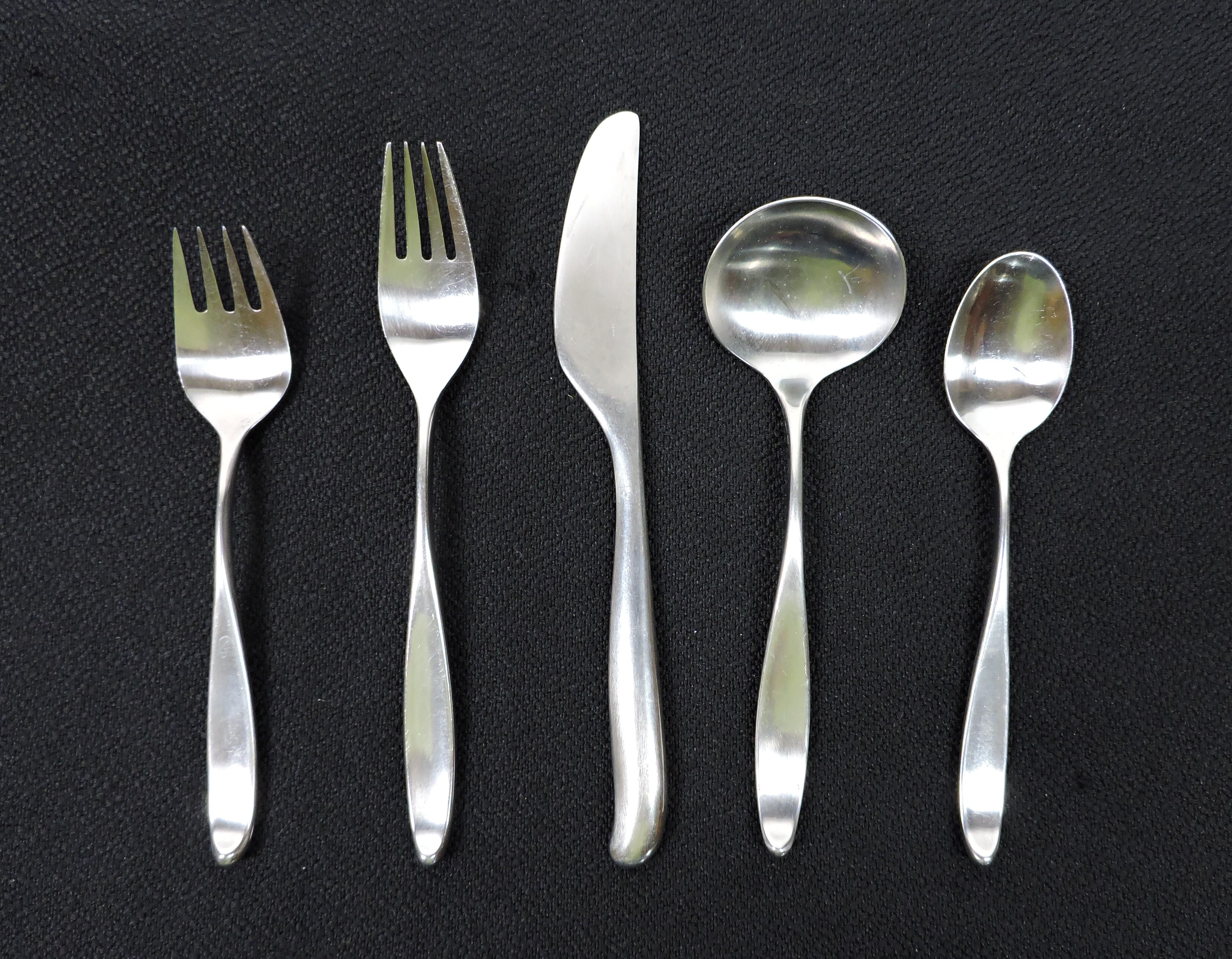 Lauffer Design 2 Don Wallance Service for 8 Stainless Flatware & Box Germany 6