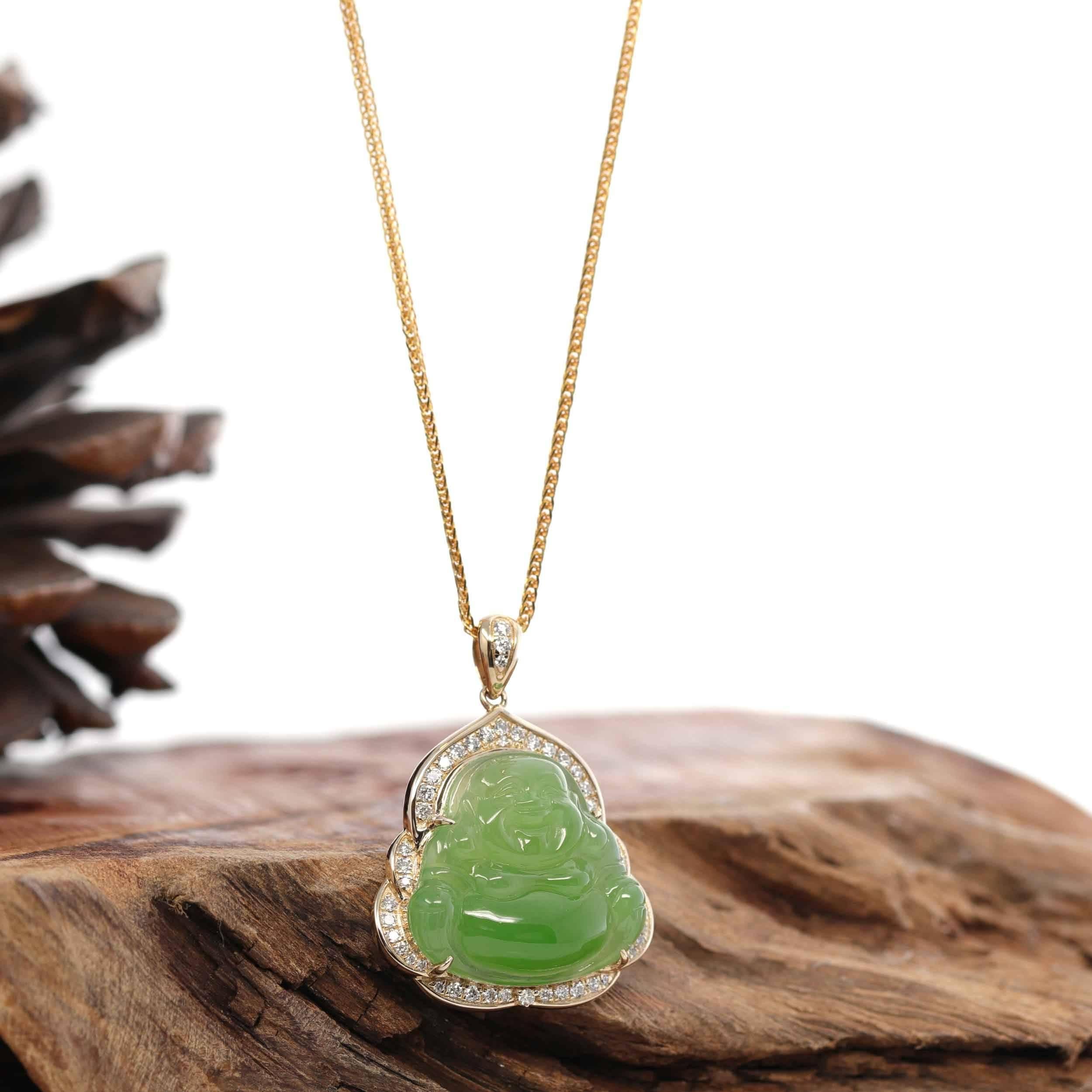 green buddha necklace