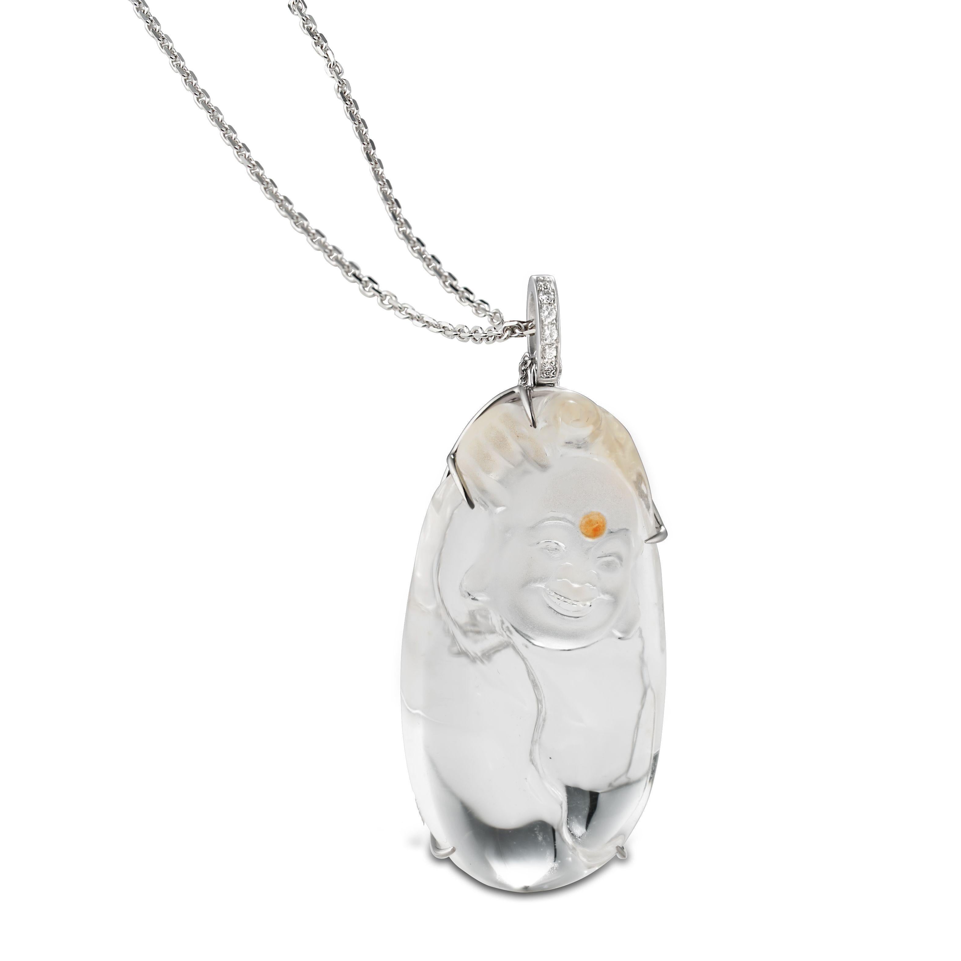 laughing buddha pendant gold