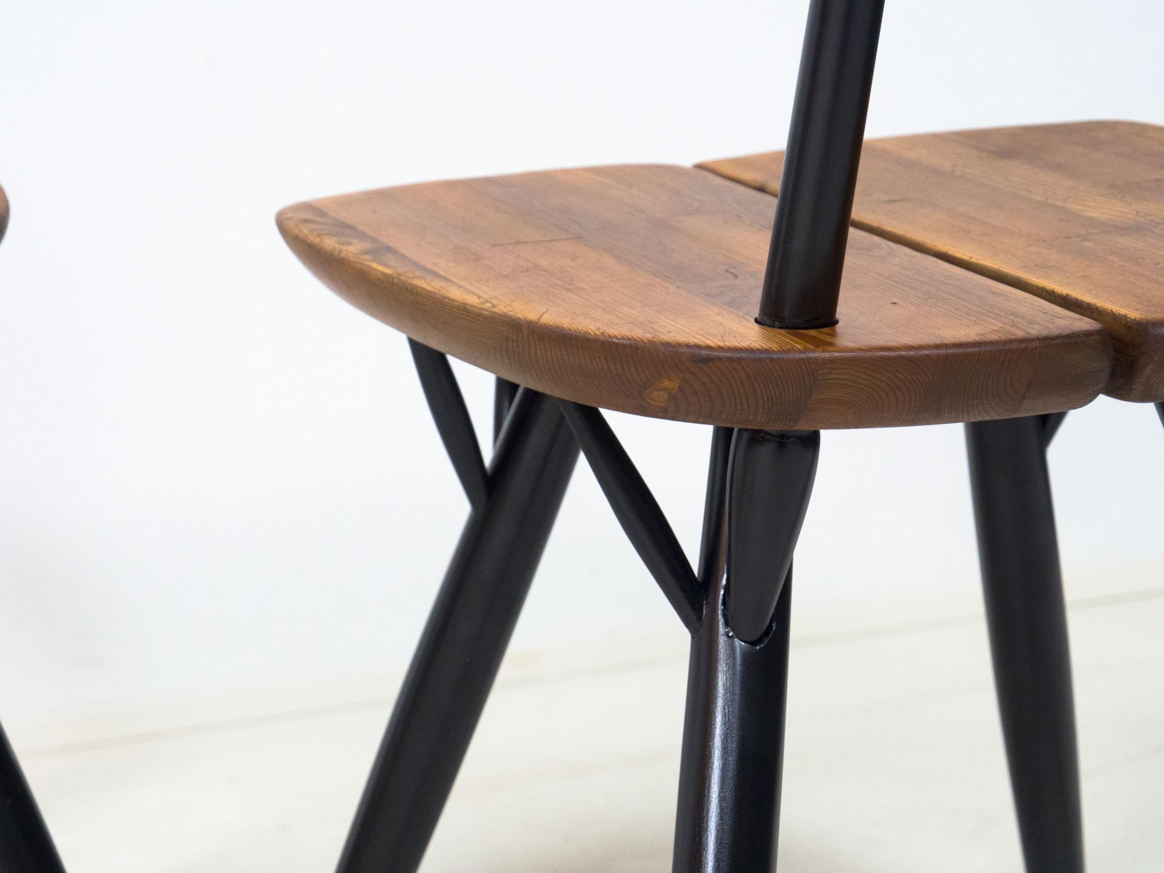Laukaan Puu set of four ‘Pirkka’ dining chairs – Ilmari Tapiovaara In Good Condition For Sale In Heerhugowaard, NL