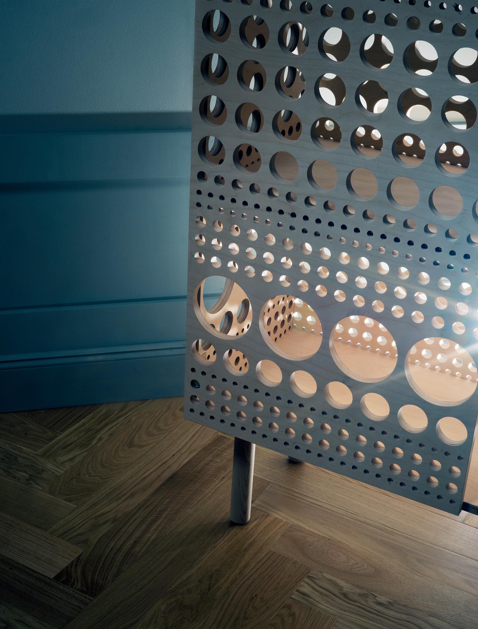 Contemporary Laulu, Scandinavian Modern Design Wooden Cabinet with Matti Klenell For Sale