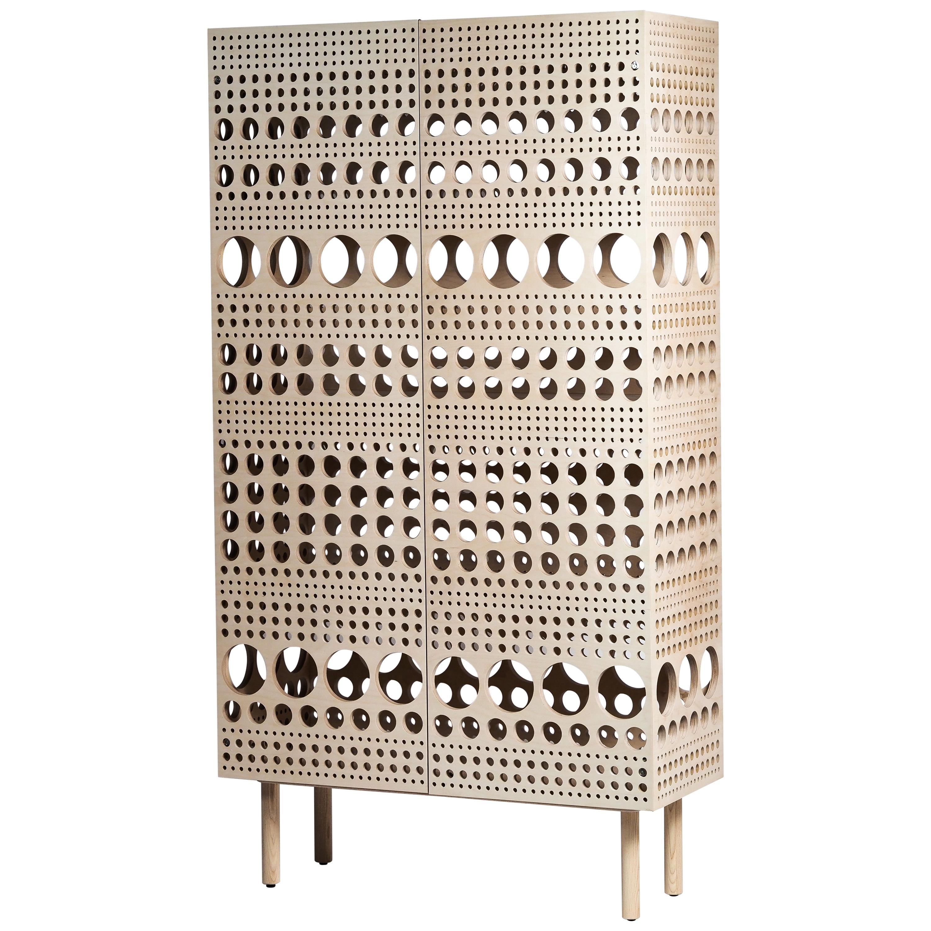 Laulu, Scandinavian Modern Design Wooden Cabinet with Matti Klenell For Sale