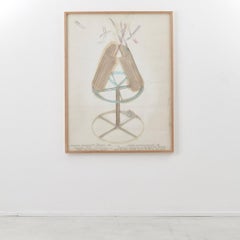 Launching Structure #3, eine Originalzeichnung von Dennis Oppenheim