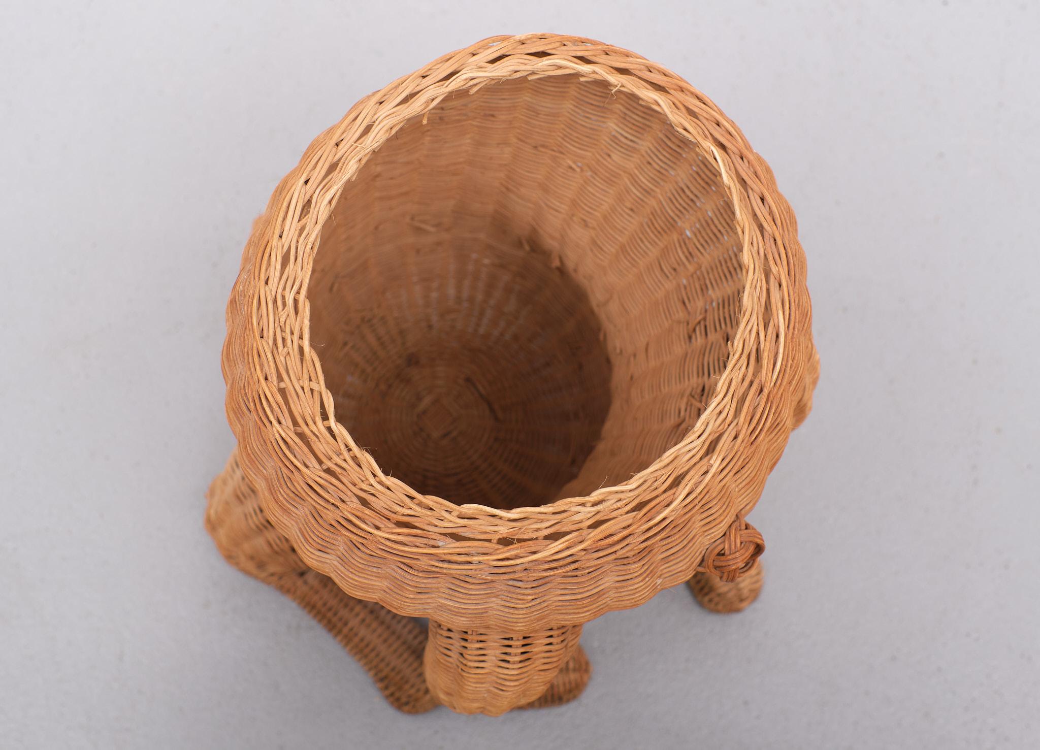 Laundry Basket Wicker Dog 1960s Holland 5