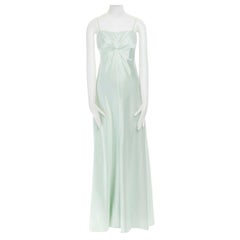 LAUNDRY SHELLI SEGAL pastellgrün geraffte Abnäher Büste Abendkleid US8 M