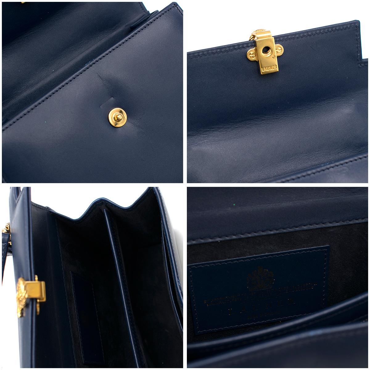 Launer Indigo Judi Leather Tote Bag One size 2