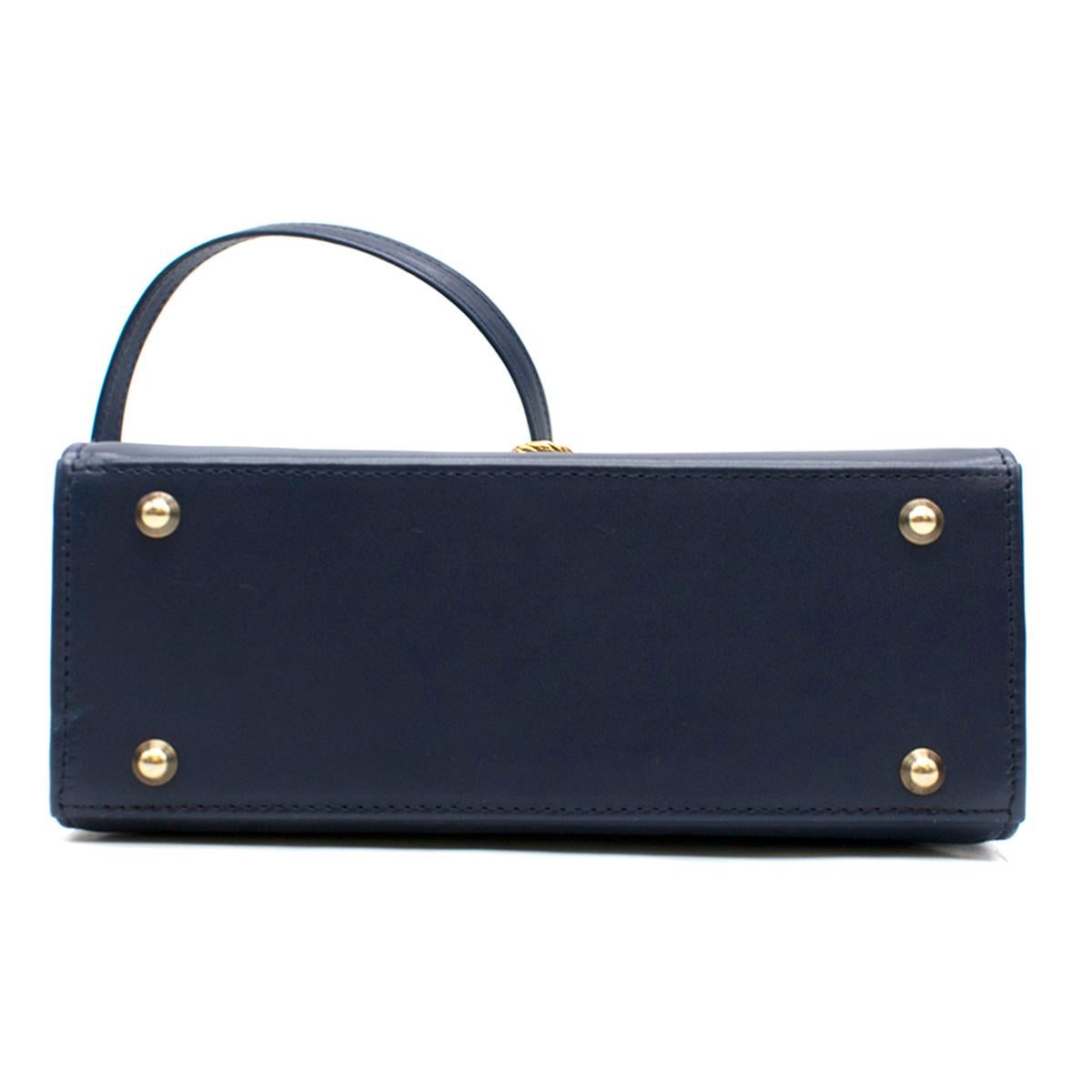 Black Launer Indigo Judi Leather Tote Bag One size