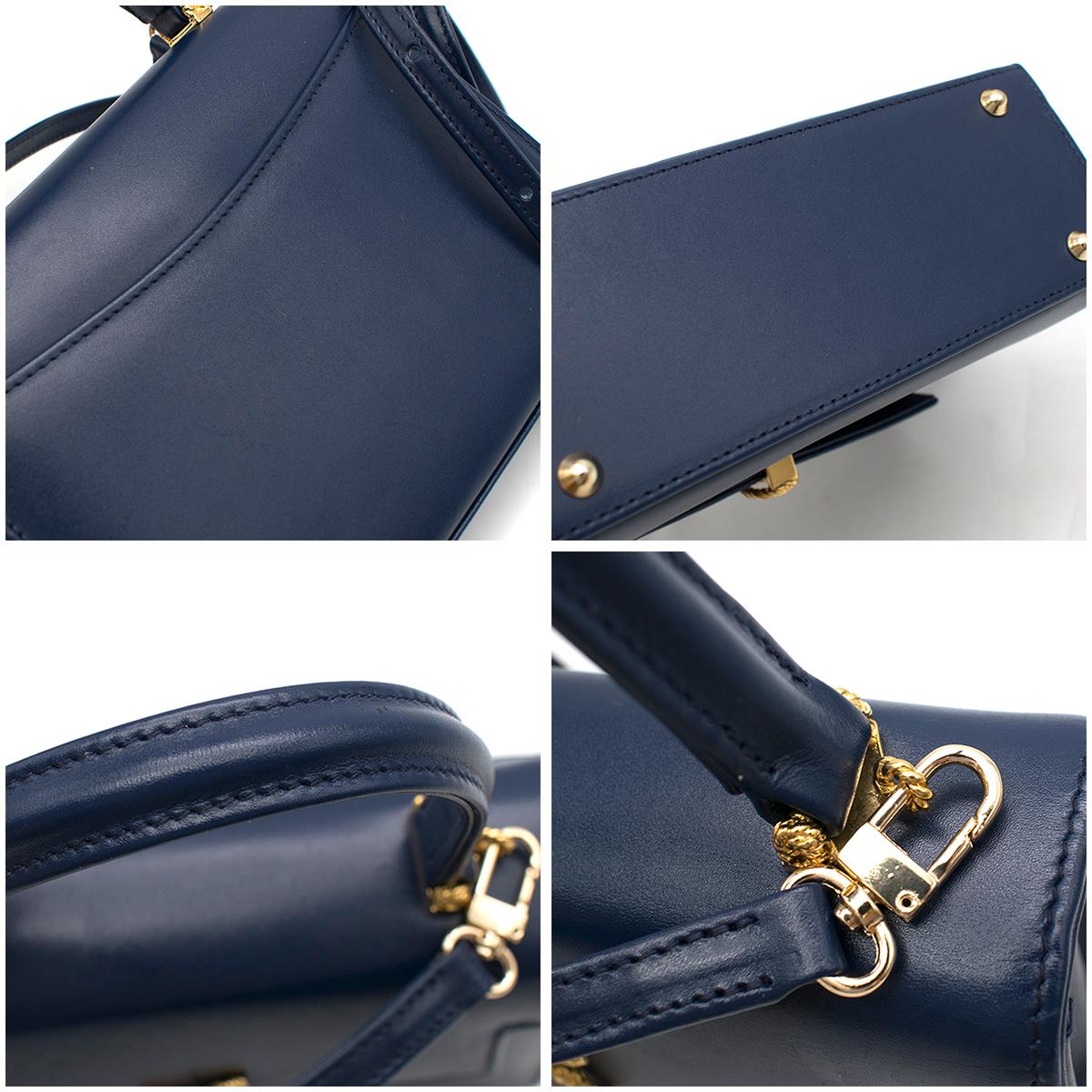 Launer Indigo Judi Leather Tote Bag One size 1
