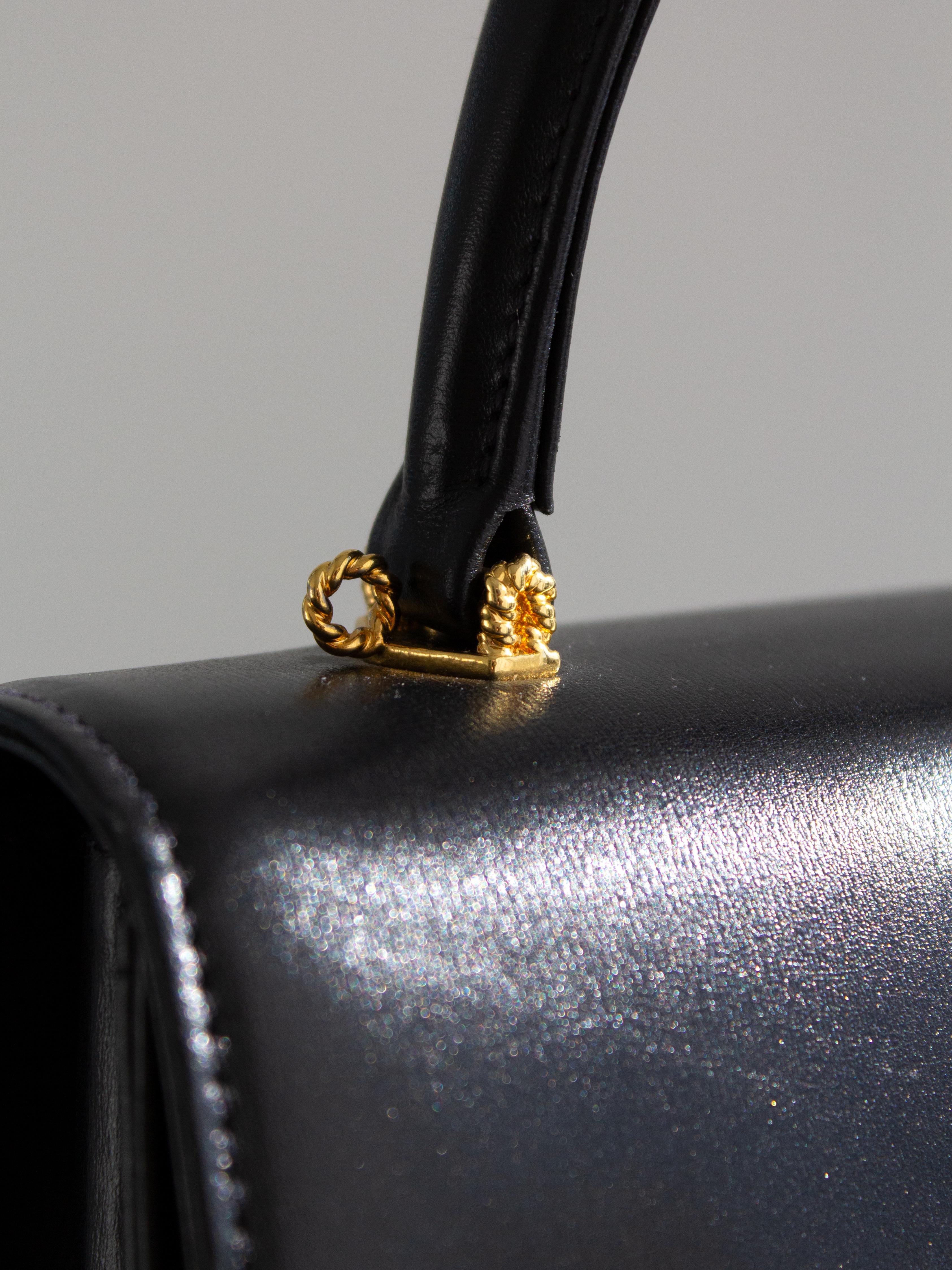 Launer London Traviata Reina Isabel Negro Bolso de Asa Superior 3