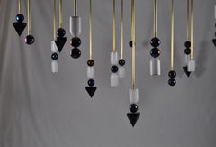 Laur Araña LED Contemporánea Grande, Latón, Hecha a Mano/Acabada, Arte, Escultura