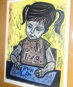 Laura #2, Framed Lithograph 76/200 By Irving Amen 1950s