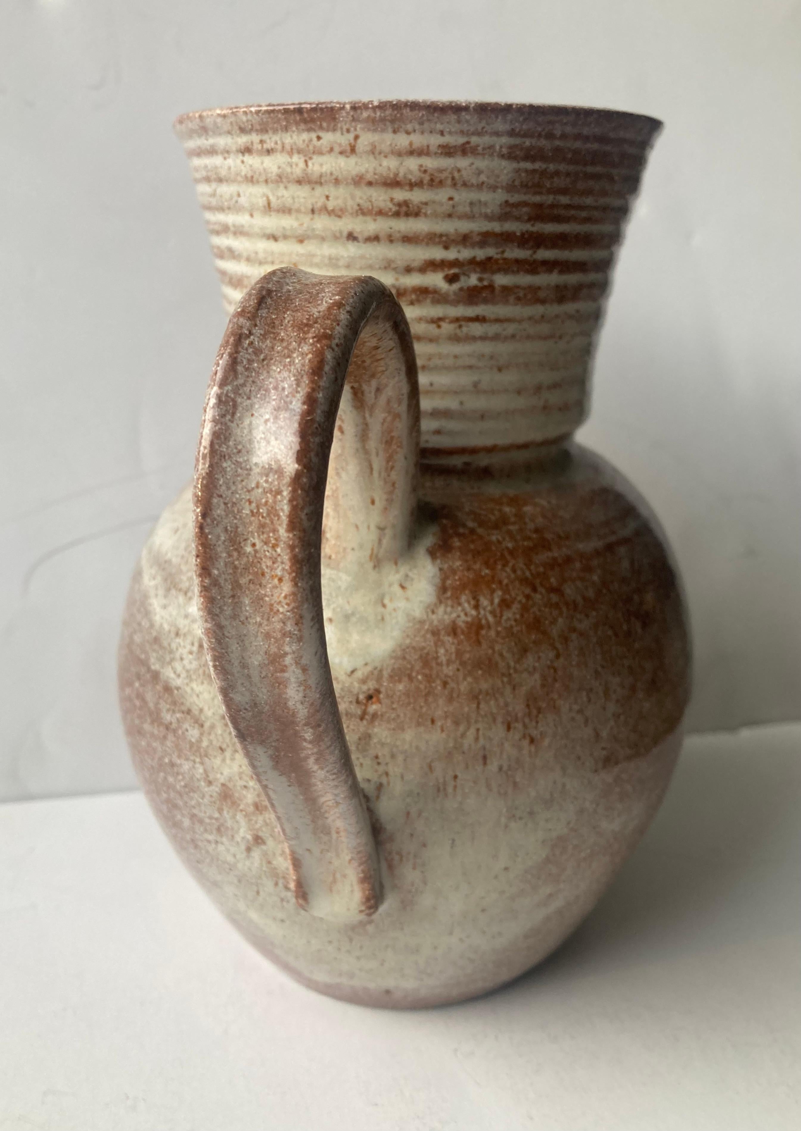 American Laura Andreson ceramic / pottery pitcher , signed dated  For Sale