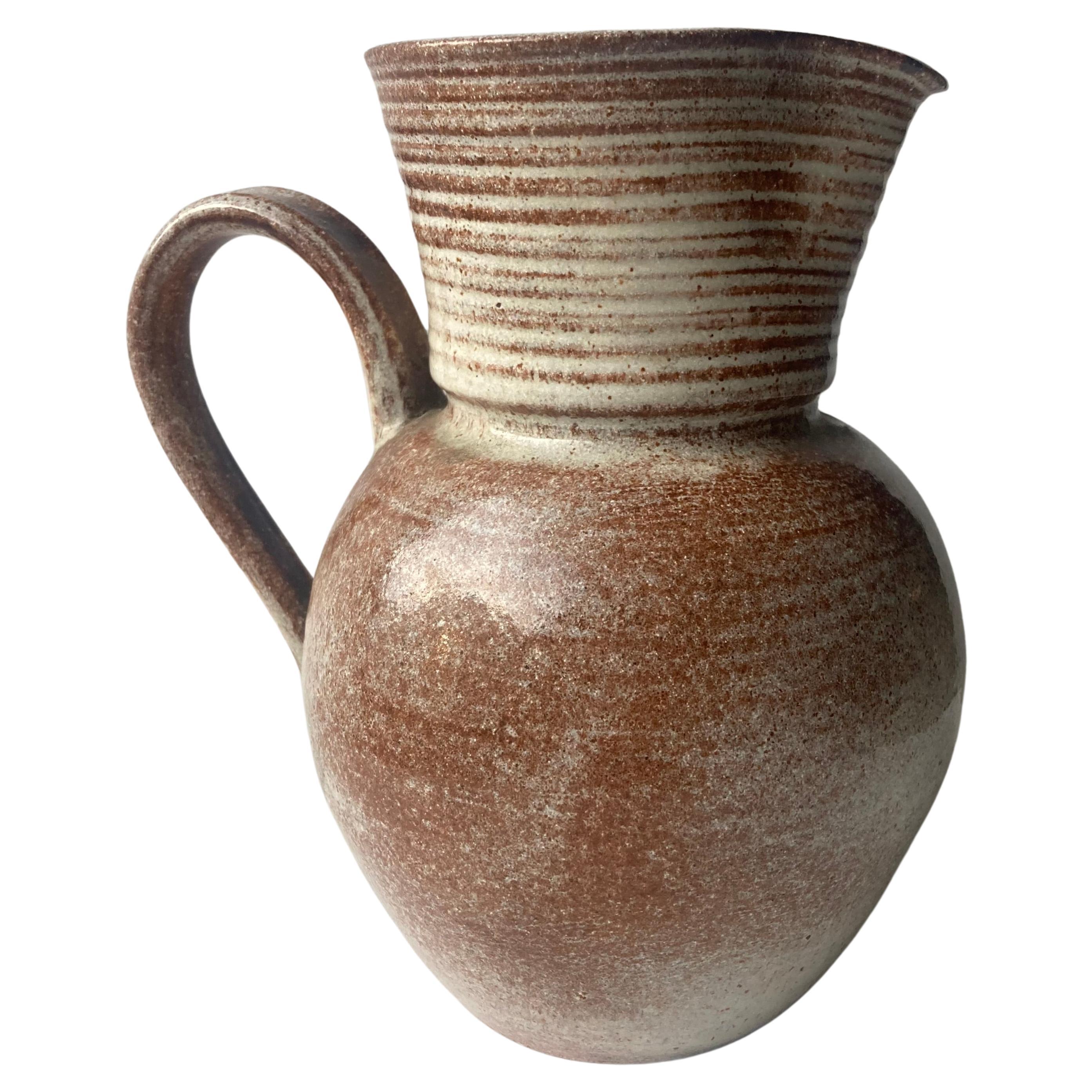 Laura Andreson ceramic / pottery pitcher , signed dated  For Sale