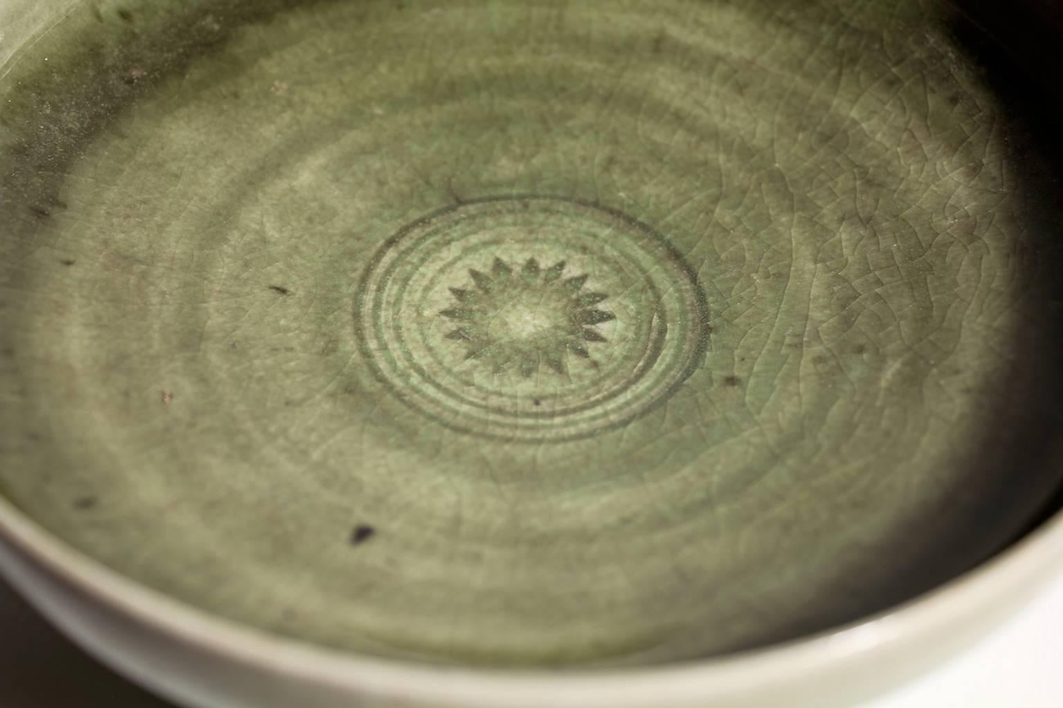 Laura Andreson Green Celadon Porcelain Art Pottery Bowl 1