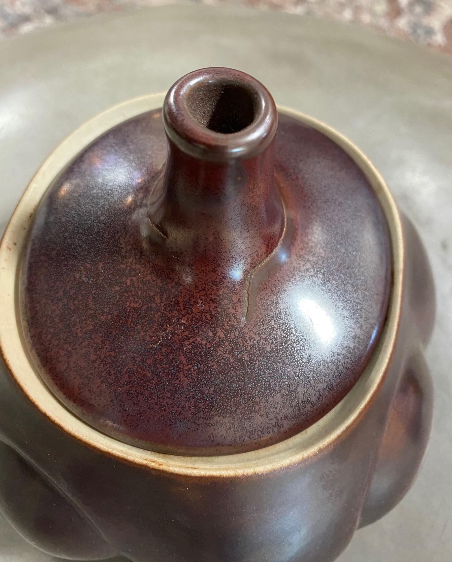 Laura Andreson Signed Glazed Midcentury California Studio Pottery Vessel Pot 6
