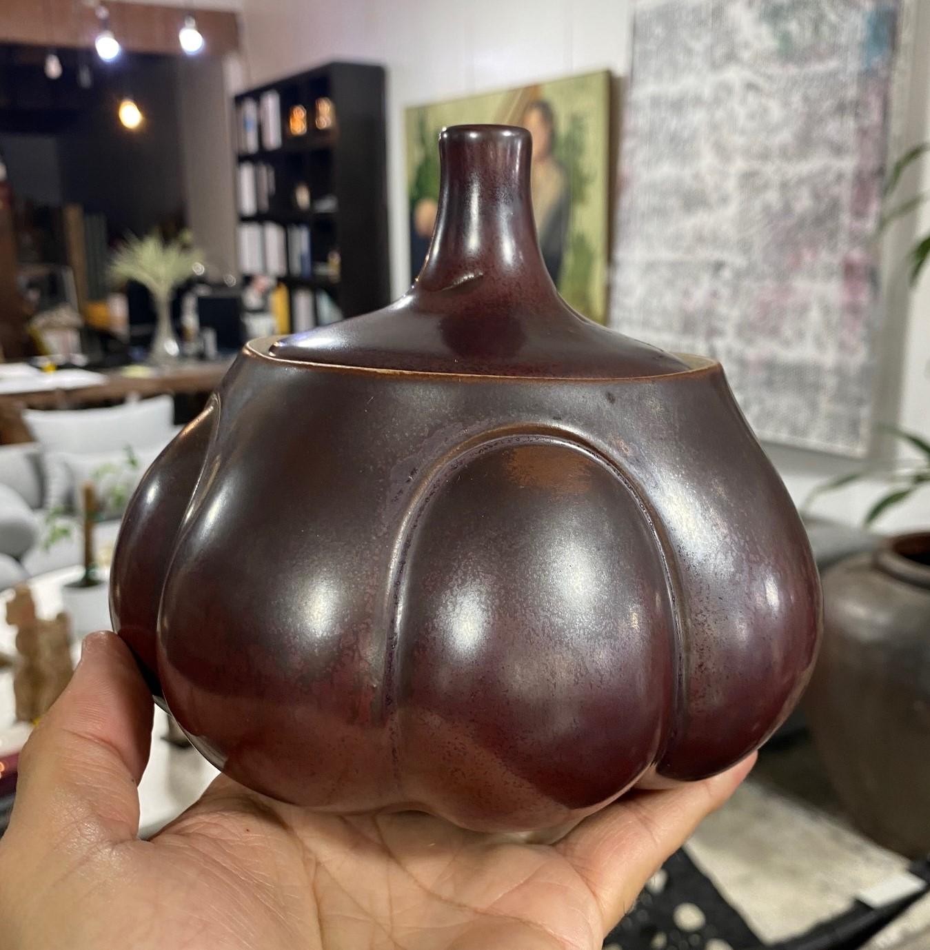 Laura Andreson Signed Glazed Midcentury California Studio Pottery Vessel Pot 11
