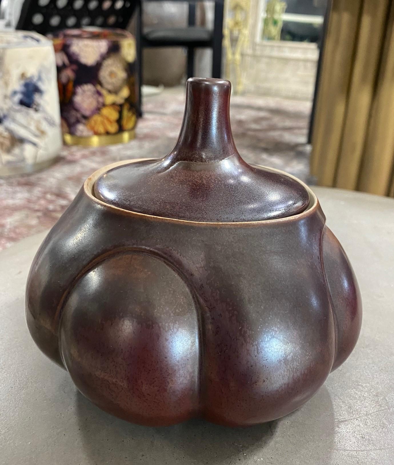 Mid-Century Modern Laura Andreson Signed Glazed Midcentury California Studio Pottery Vessel Pot