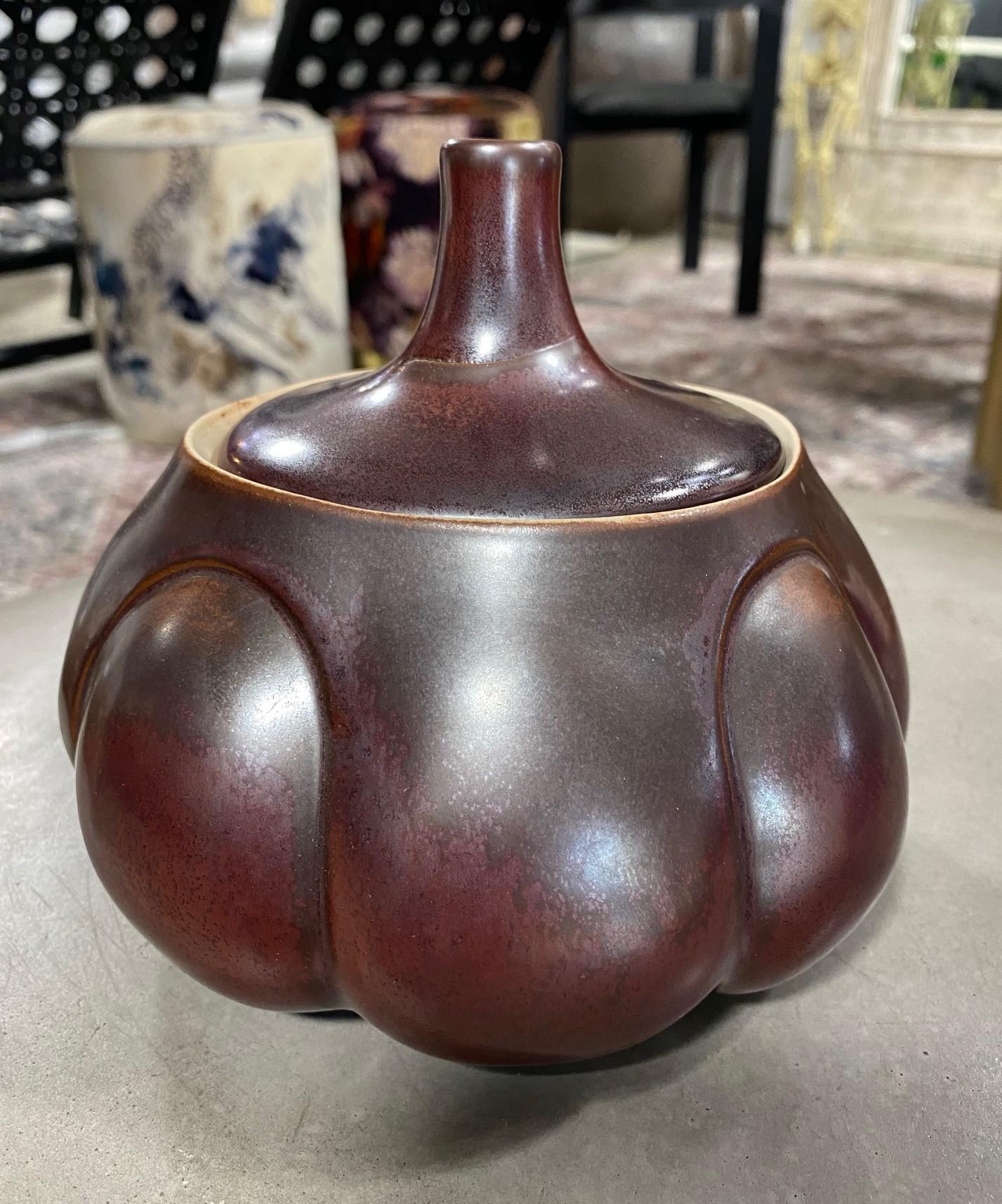 20th Century Laura Andreson Signed Glazed Midcentury California Studio Pottery Vessel Pot