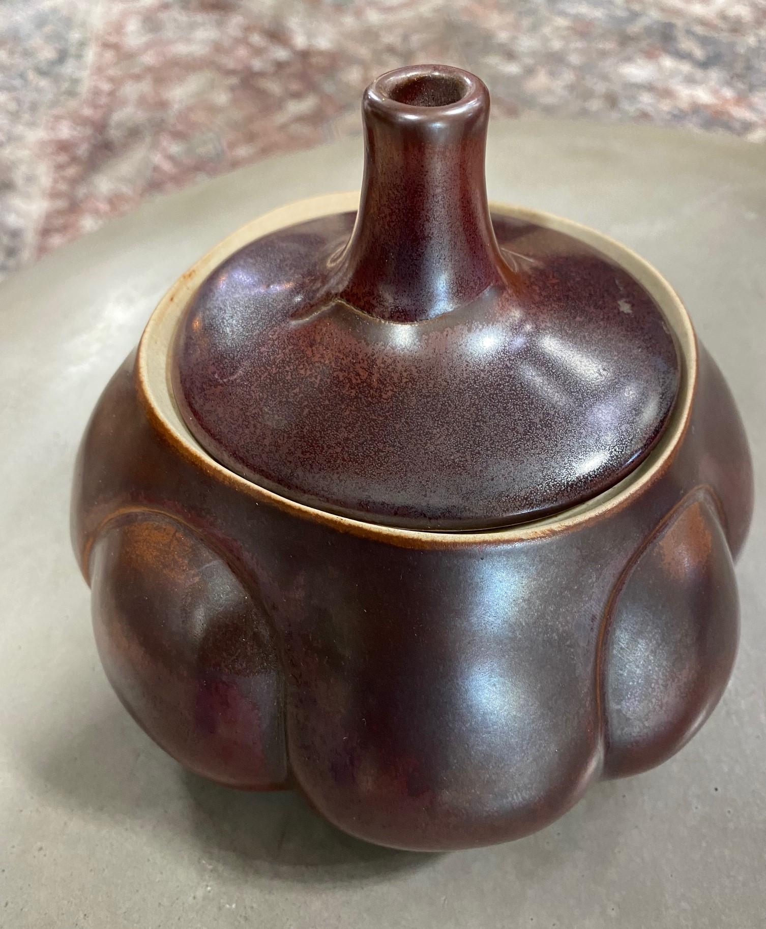 Porcelain Laura Andreson Signed Glazed Midcentury California Studio Pottery Vessel Pot