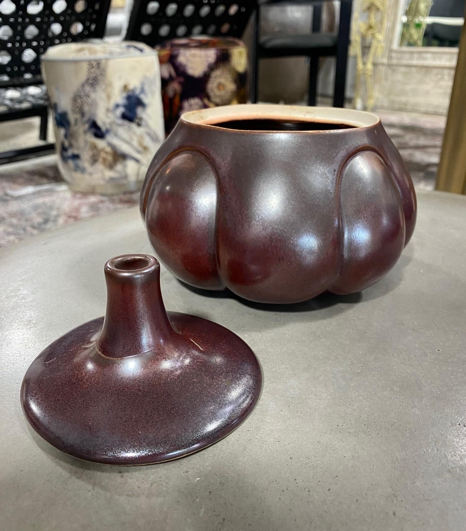 Laura Andreson Signed Glazed Midcentury California Studio Pottery Vessel Pot 1