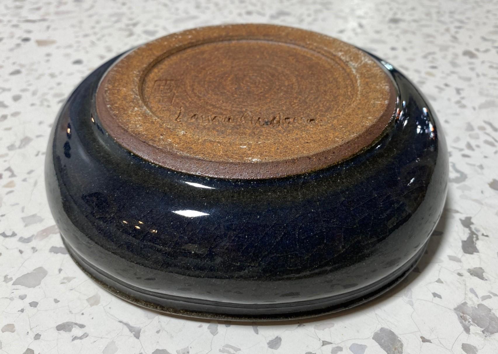 Laura Andreson Signed Glazed Mid-Century Modern California Studio Pottery Bowl For Sale 5