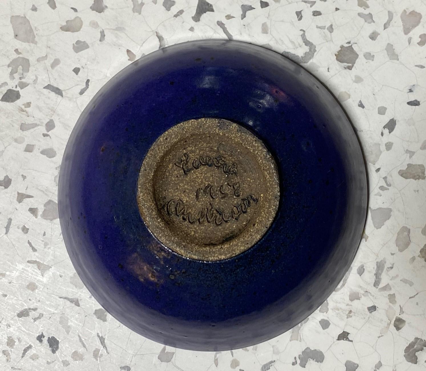 Laura Andreson Signed Glazed Mid-Century Modern California Studio Pottery Bowl For Sale 5