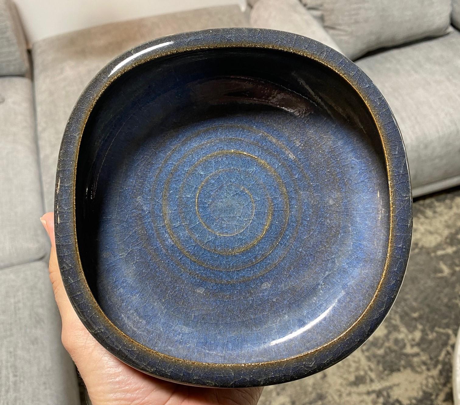 Laura Andreson Signed Glazed Mid-Century Modern California Studio Pottery Bowl For Sale 7