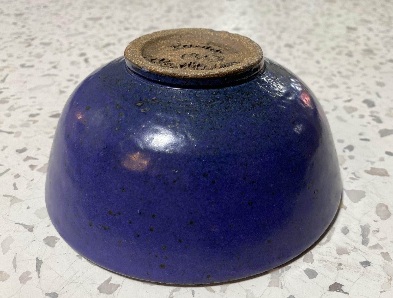 Laura Andreson Signed Glazed Mid-Century Modern California Studio Pottery Bowl For Sale 7