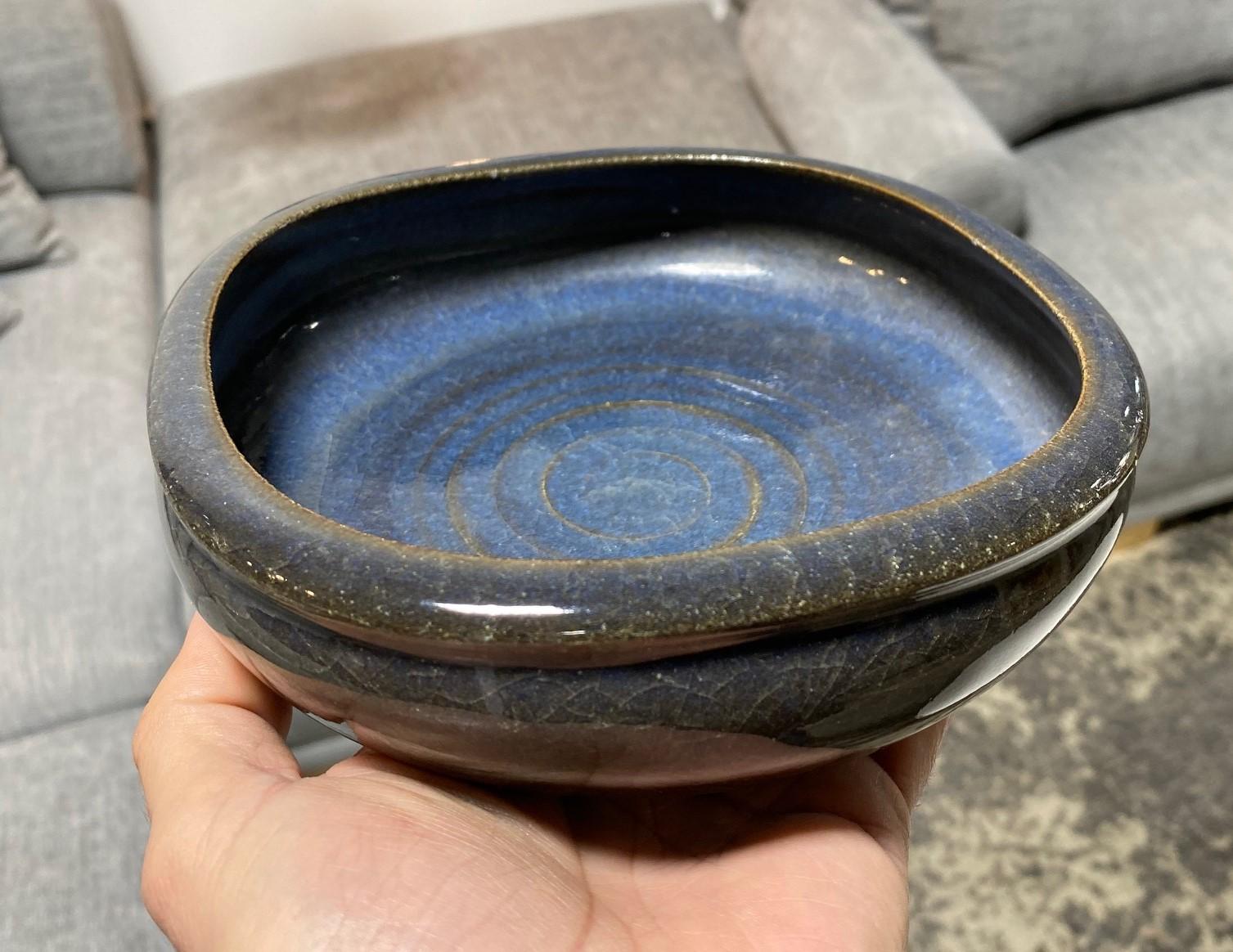 Laura Andreson Signed Glazed Mid-Century Modern California Studio Pottery Bowl For Sale 8