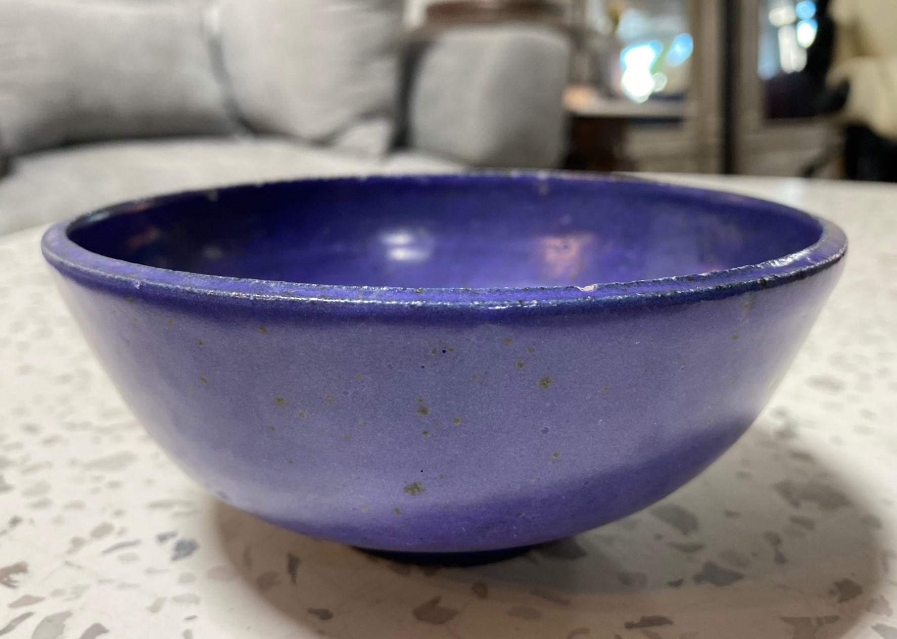 Mid-20th Century Laura Andreson Signed Glazed Mid-Century Modern California Studio Pottery Bowl For Sale