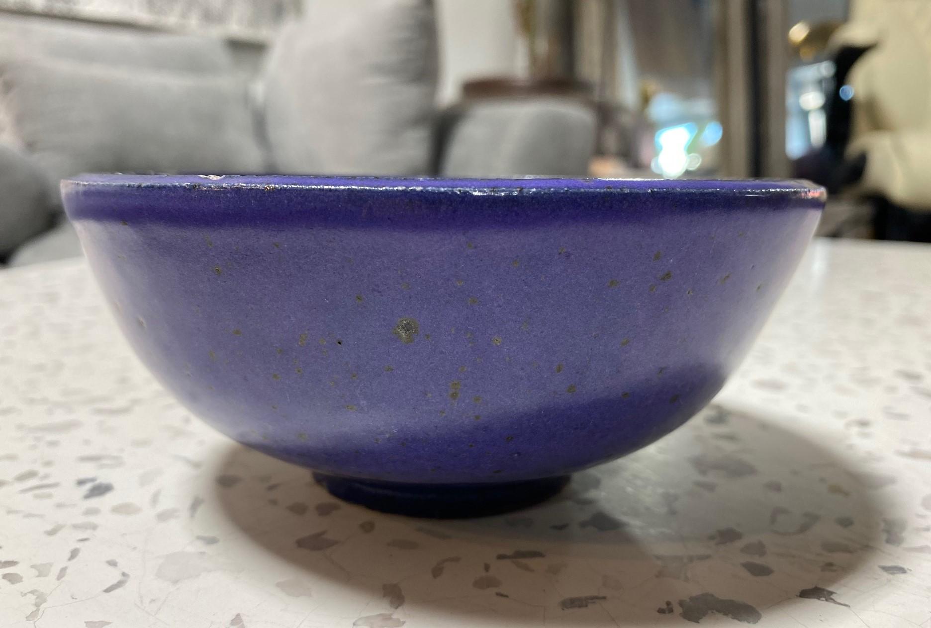 Laura Andreson Signed Glazed Mid-Century Modern California Studio Pottery Bowl For Sale 1