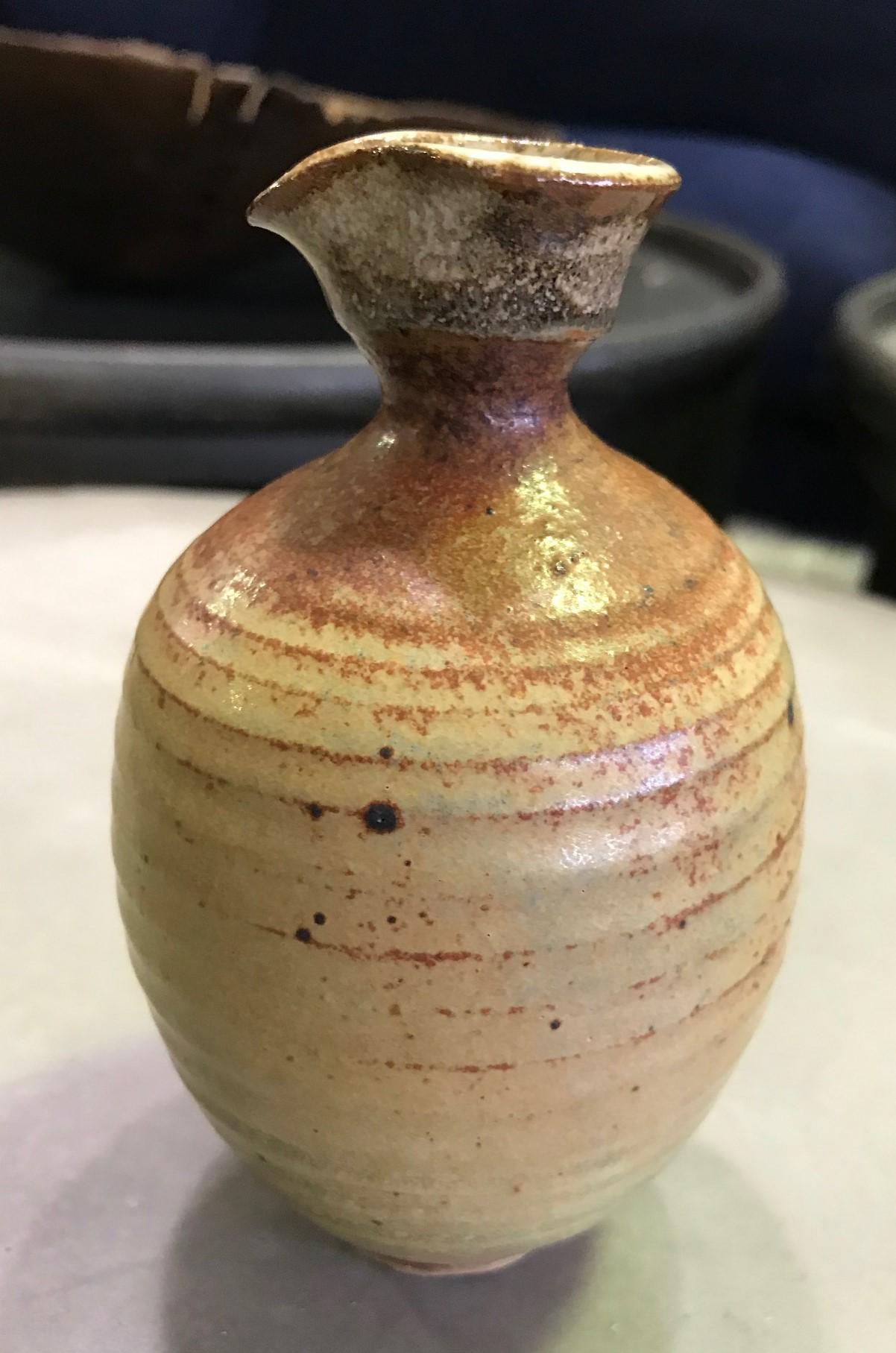 Laura Andreson Signed Mid-Century Modern Ceramic Glazed Pottery Vase In Good Condition In Studio City, CA