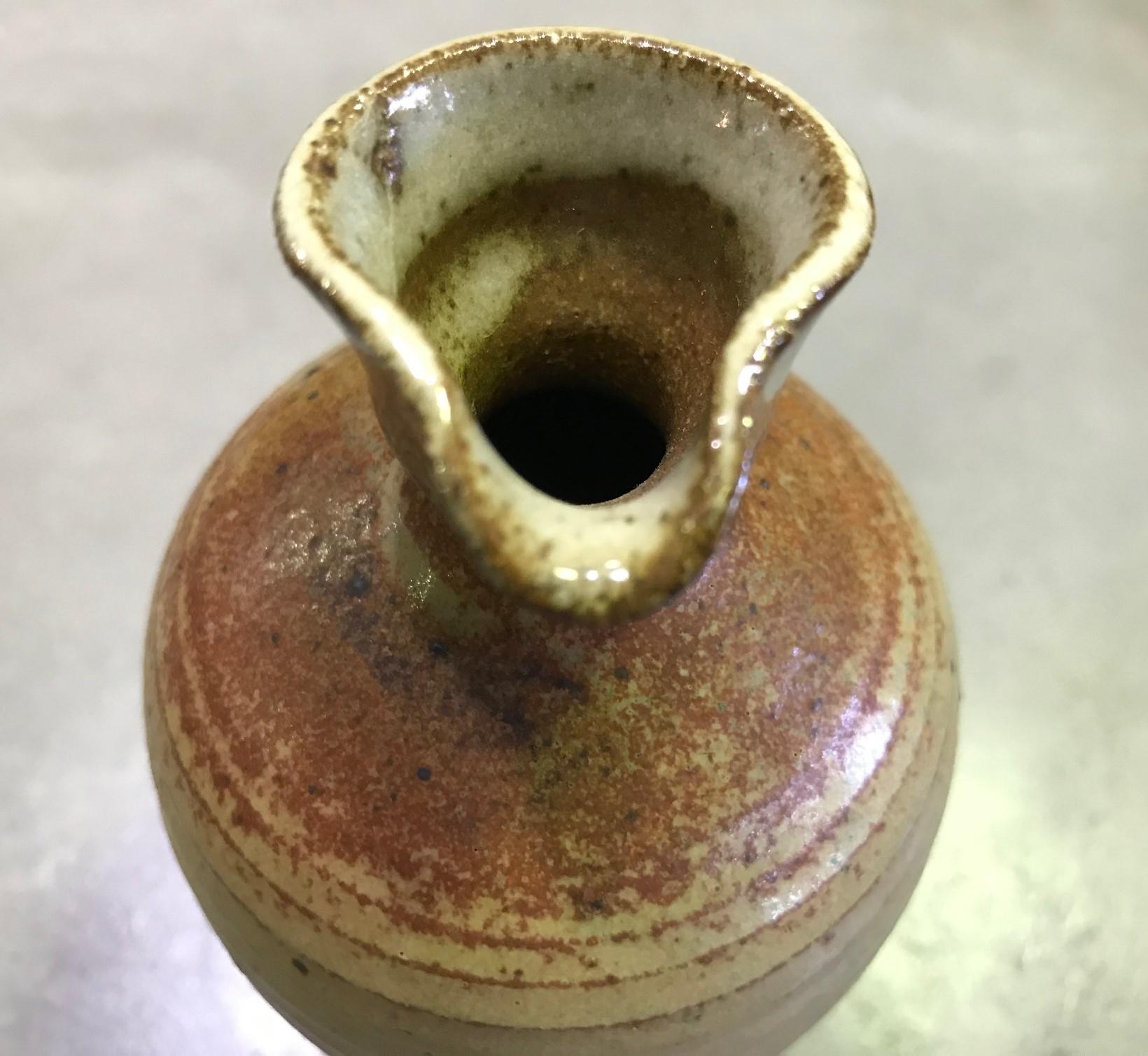 Stoneware Laura Andreson Signed Mid-Century Modern Ceramic Glazed Pottery Vase