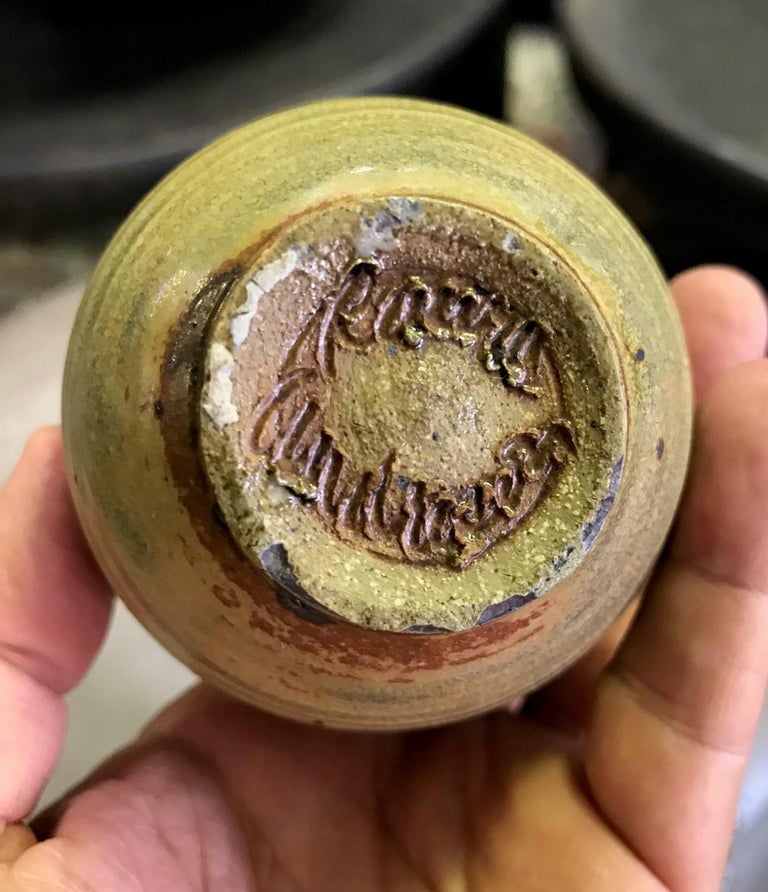 Laura Andreson Signed MidCentury Modern Ceramic Glazed Pottery Vase at