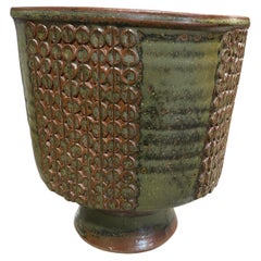 Laura Andreson Signed Monumental Glazed Mid-Century Modern Ceramic Pottery Bowl